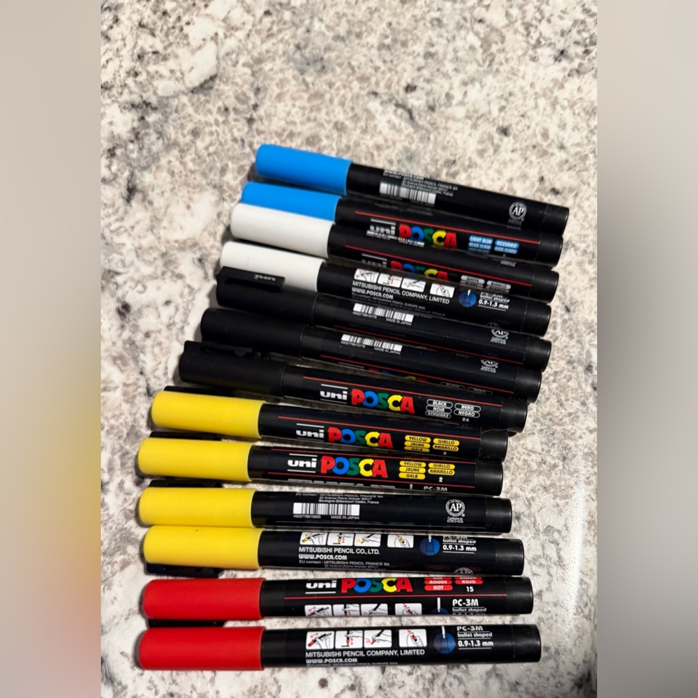 Uni Posca PC-3M Paint Marker Bundle | 13 Total | Assorted Colors | New